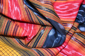 Yellow Middle Sachipar Sambalpuri Cotton Saree