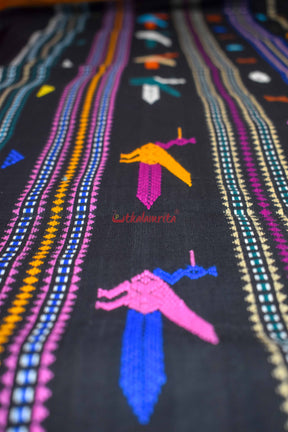 Original Ganjam Bomkai Black Saree