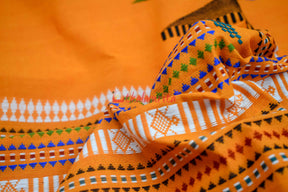 Original Ganjam Bomkai Mustard Cotton Saree