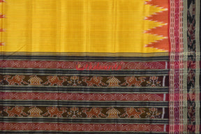 Yellow Red Khandua Sachipar Silk Saree