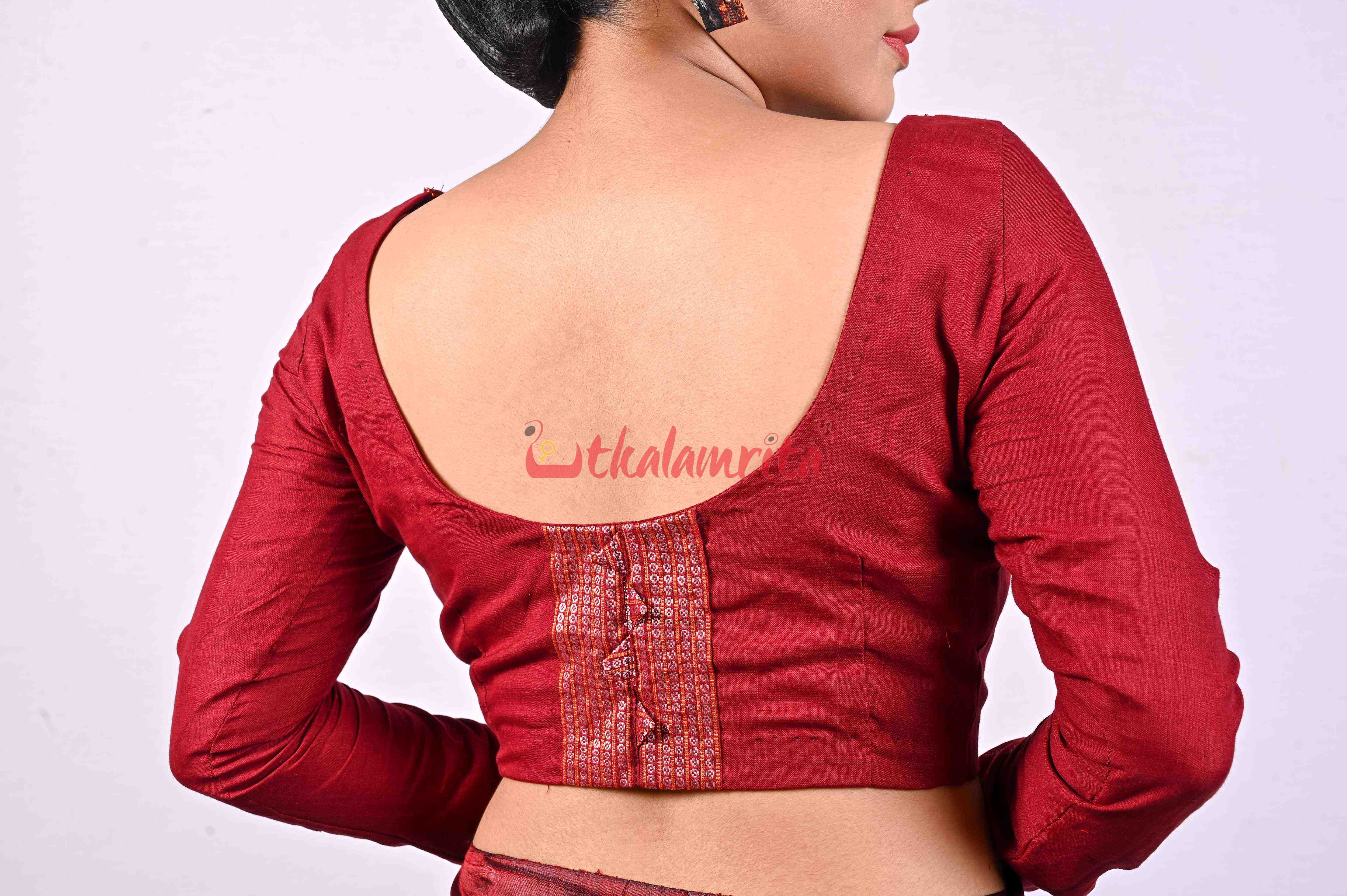 Maroon Full Hand (Blouse)