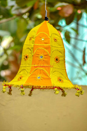 Orange Yellow Bell Lampshade