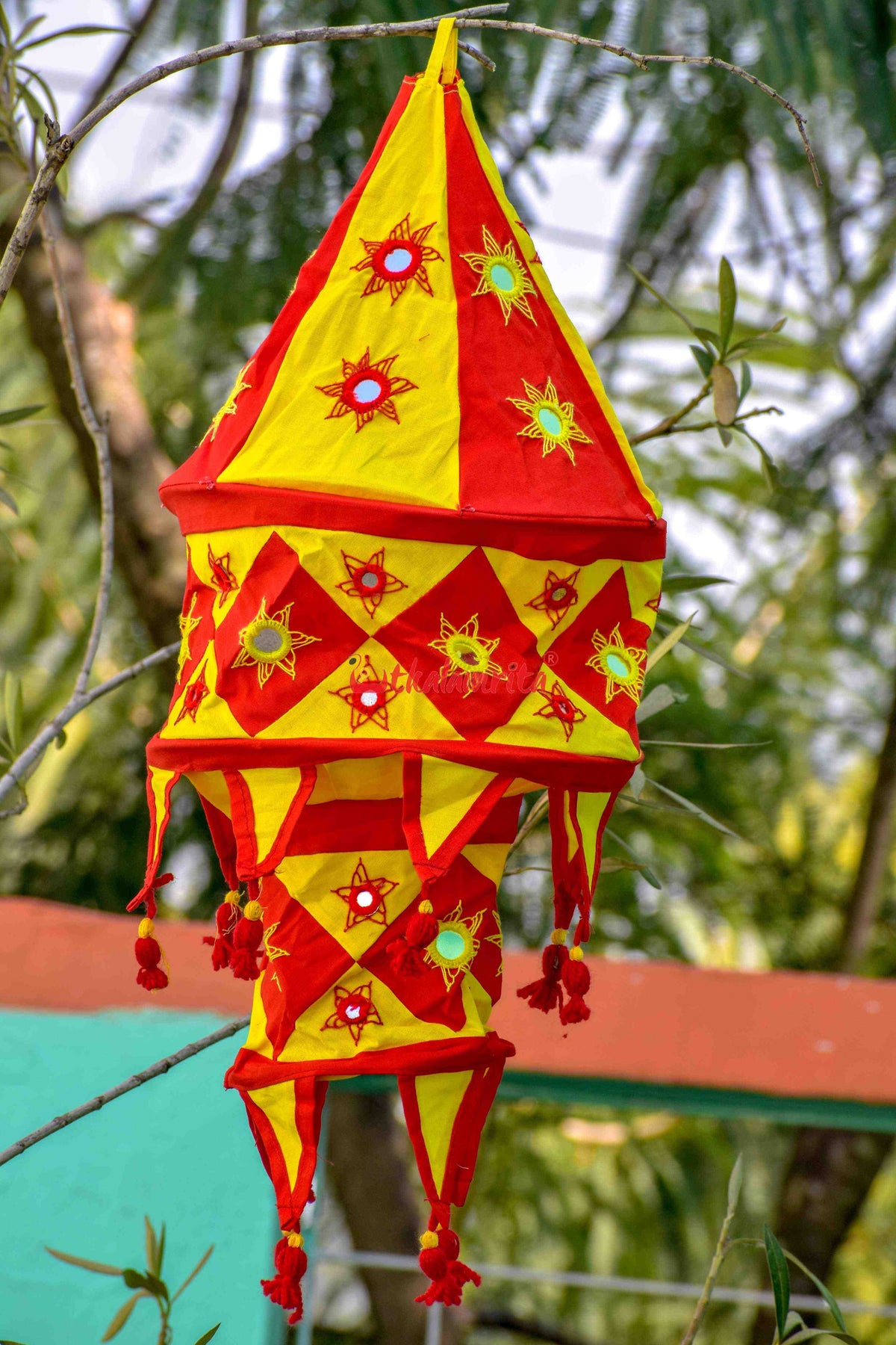 Red Yellow Special 2-Step Round Lampshade