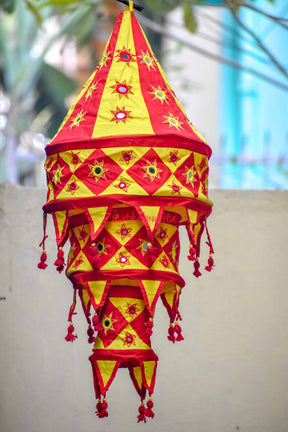 Red Yellow Special 3-Step Round Lampshade