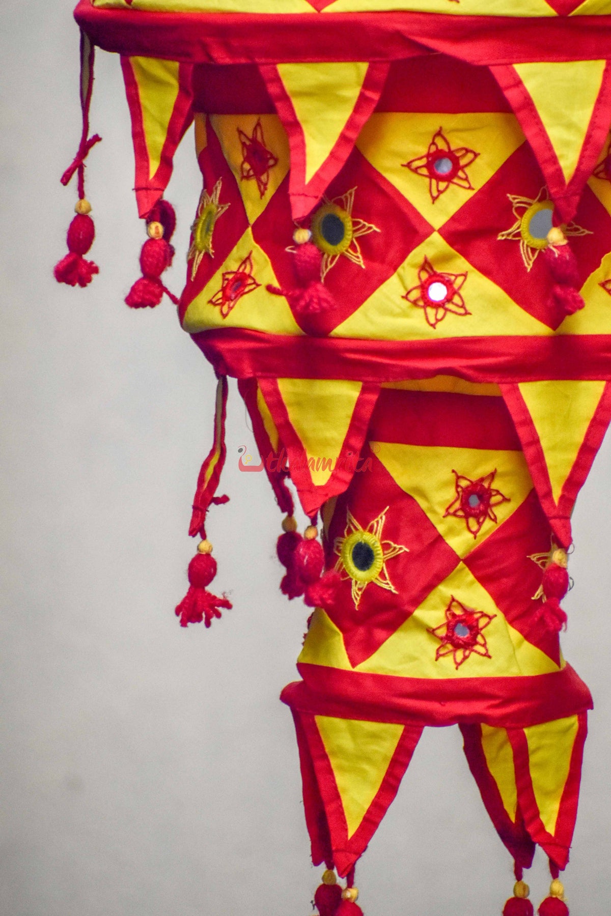 Red Yellow Special 3-Step Round Lampshade