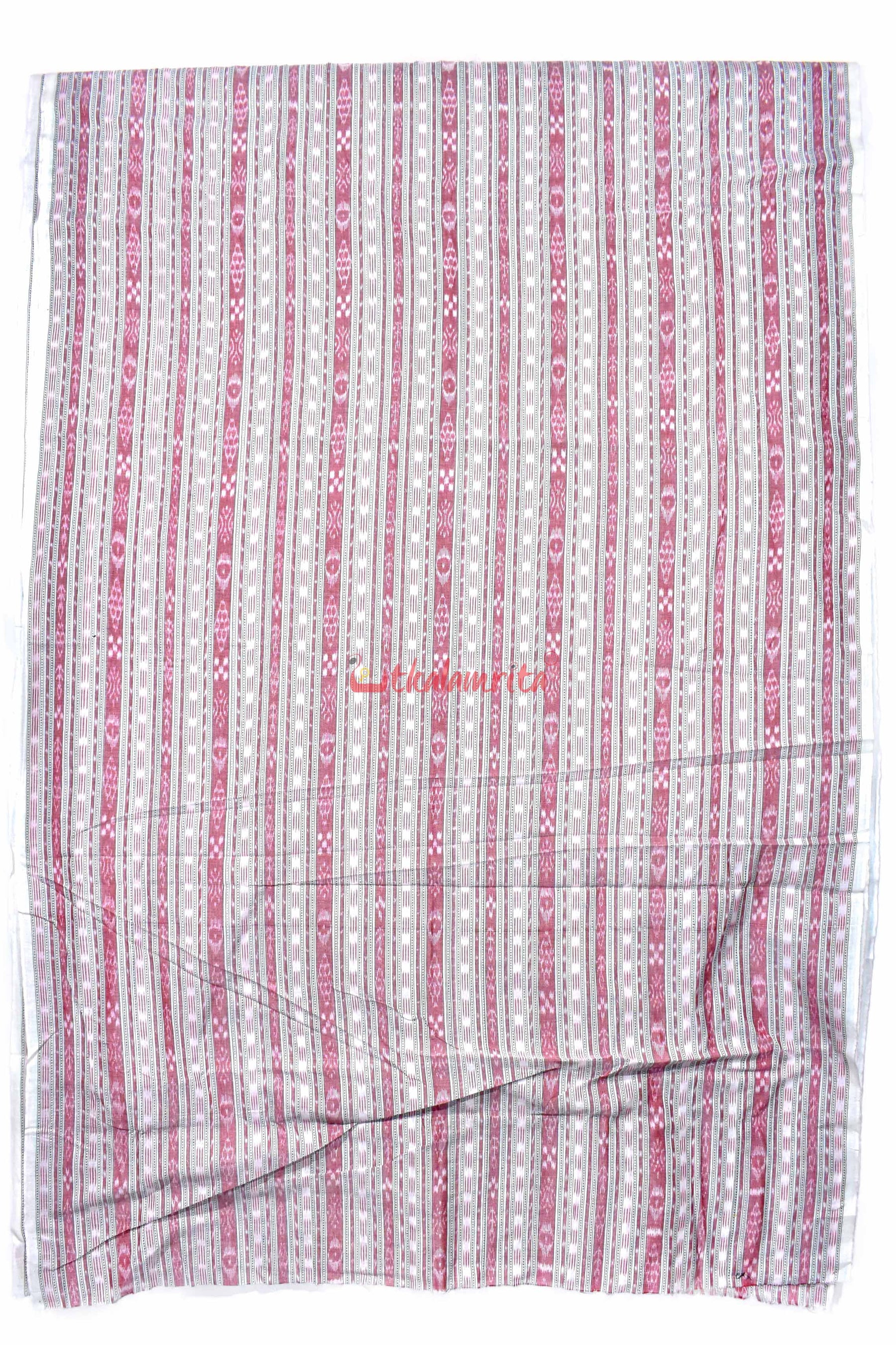 White Pink Ikat (Fabric)