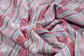 White Pink Ikat (Fabric)