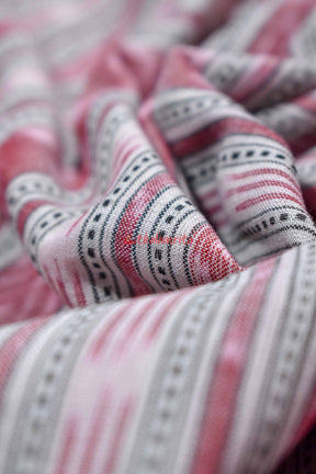 White Pink Ikat (Fabric)