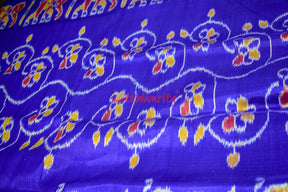 Deep Blue Elephant Khandua Silk Saree