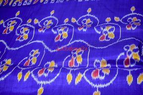 Deep Blue Elephant Khandua Silk Saree