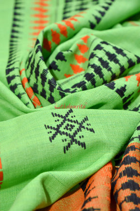 Ganga Jamuna Green Kotpad Saree
