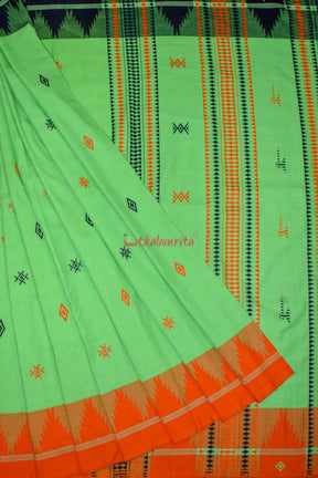 Ganga Jamuna Green Kotpad Saree