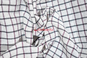 Chequered White Kotpad (Fabric)
