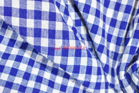 Thick Checks White Blue Kotpad (Fabric)
