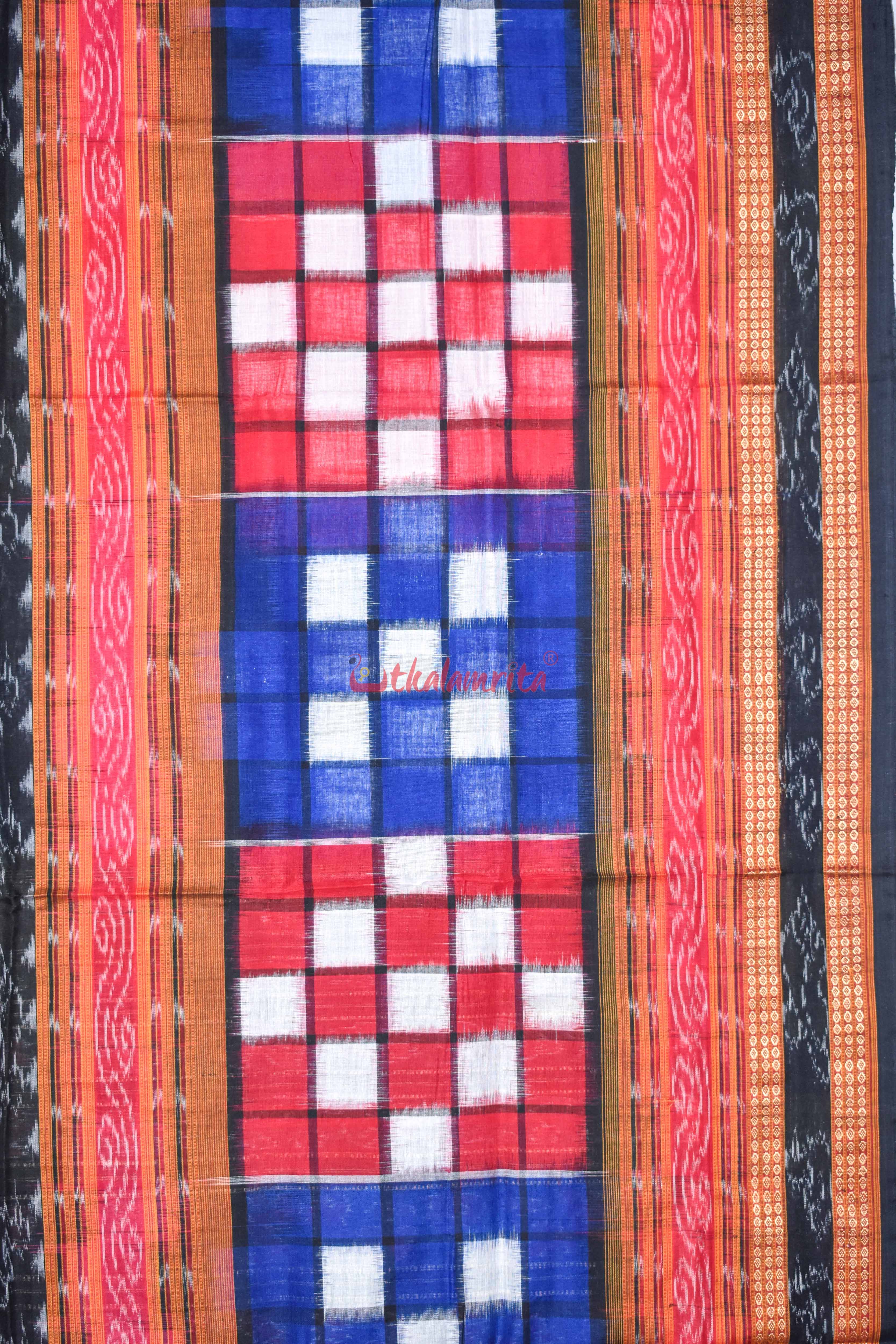 Blue Red Bichitrapuri Saree