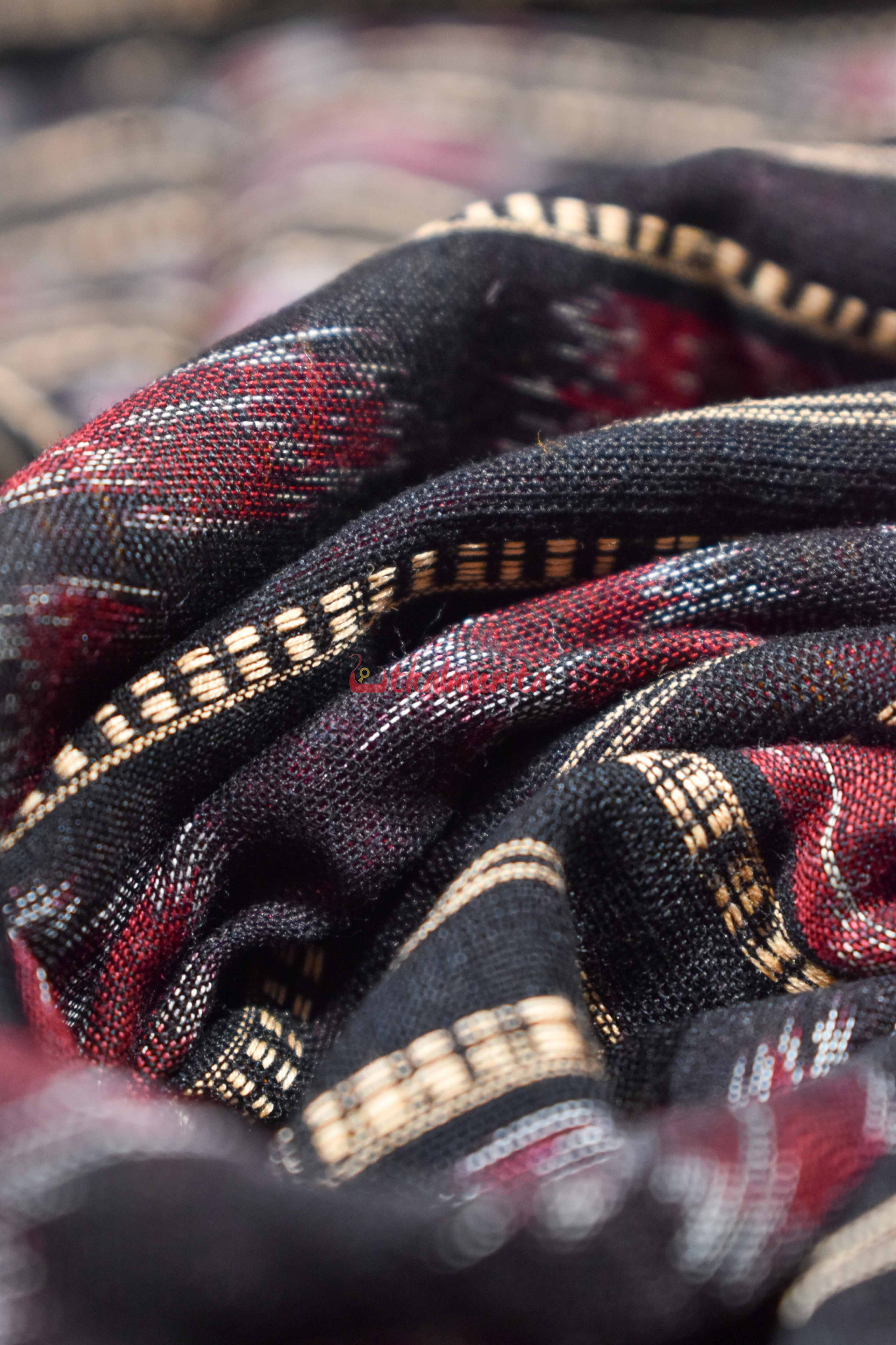 Blue Red Bichitrapuri Saree