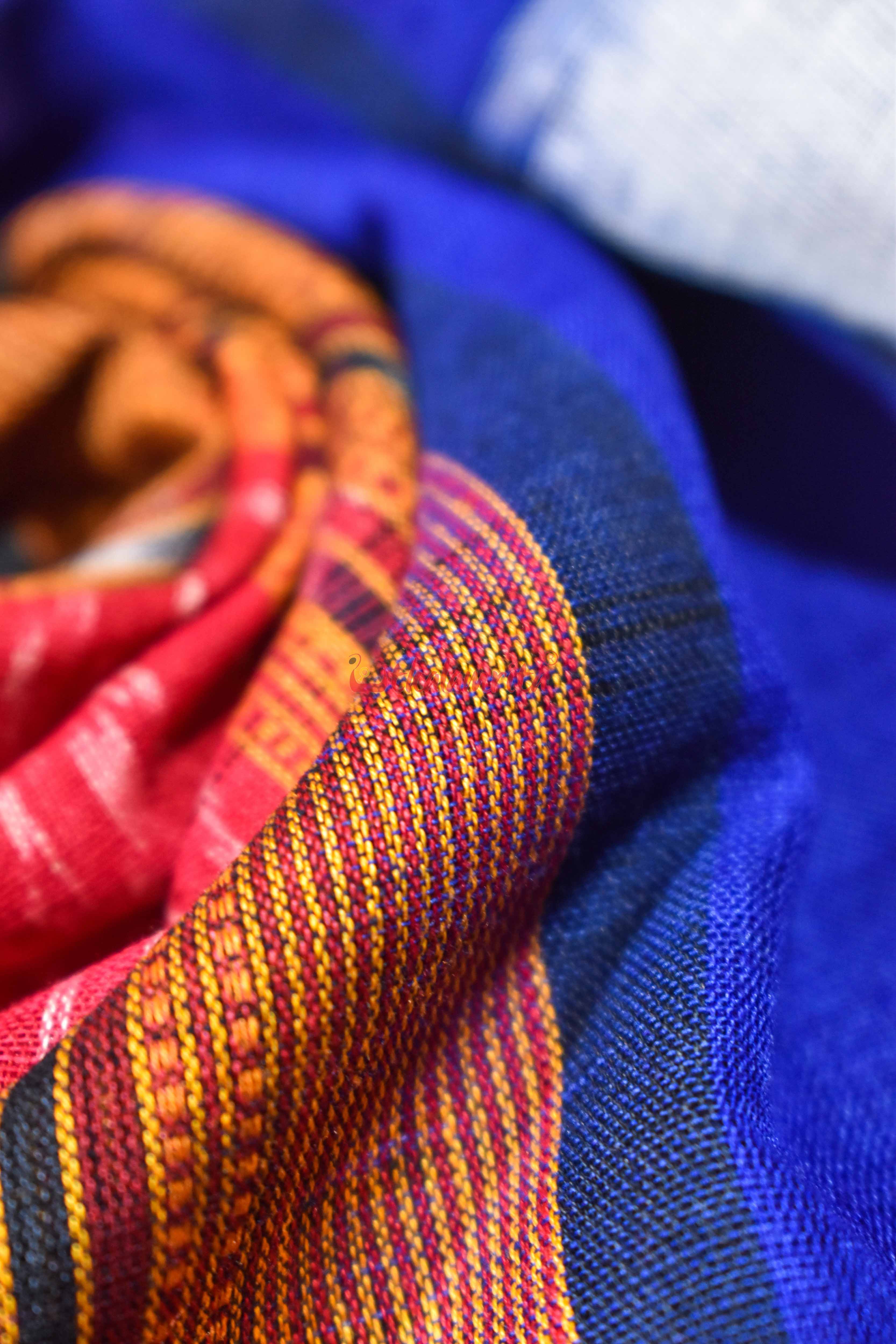 Blue Red Bichitrapuri Saree