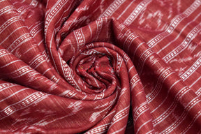 Off White Maroon Daali Scot Khandua Cotton