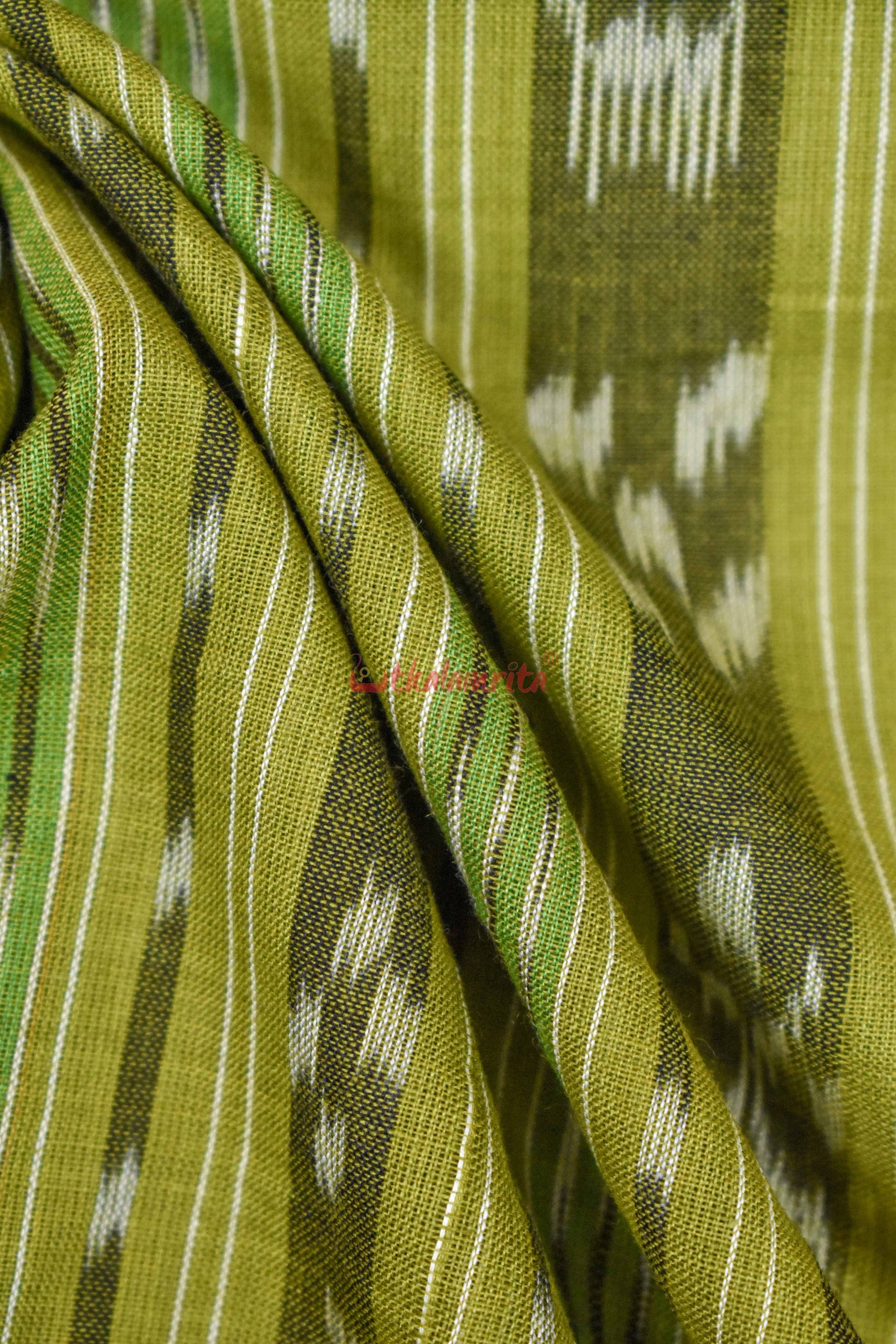 Lemon Green Ikat (Fabric)