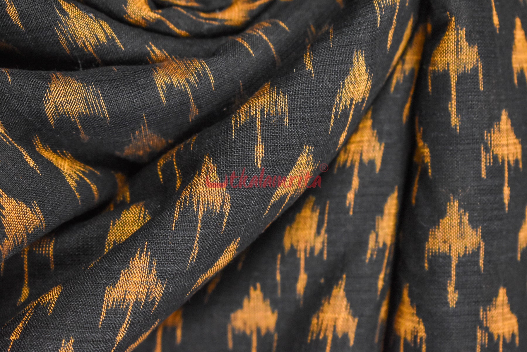 Chhatu Golden Over Black (Fabric)