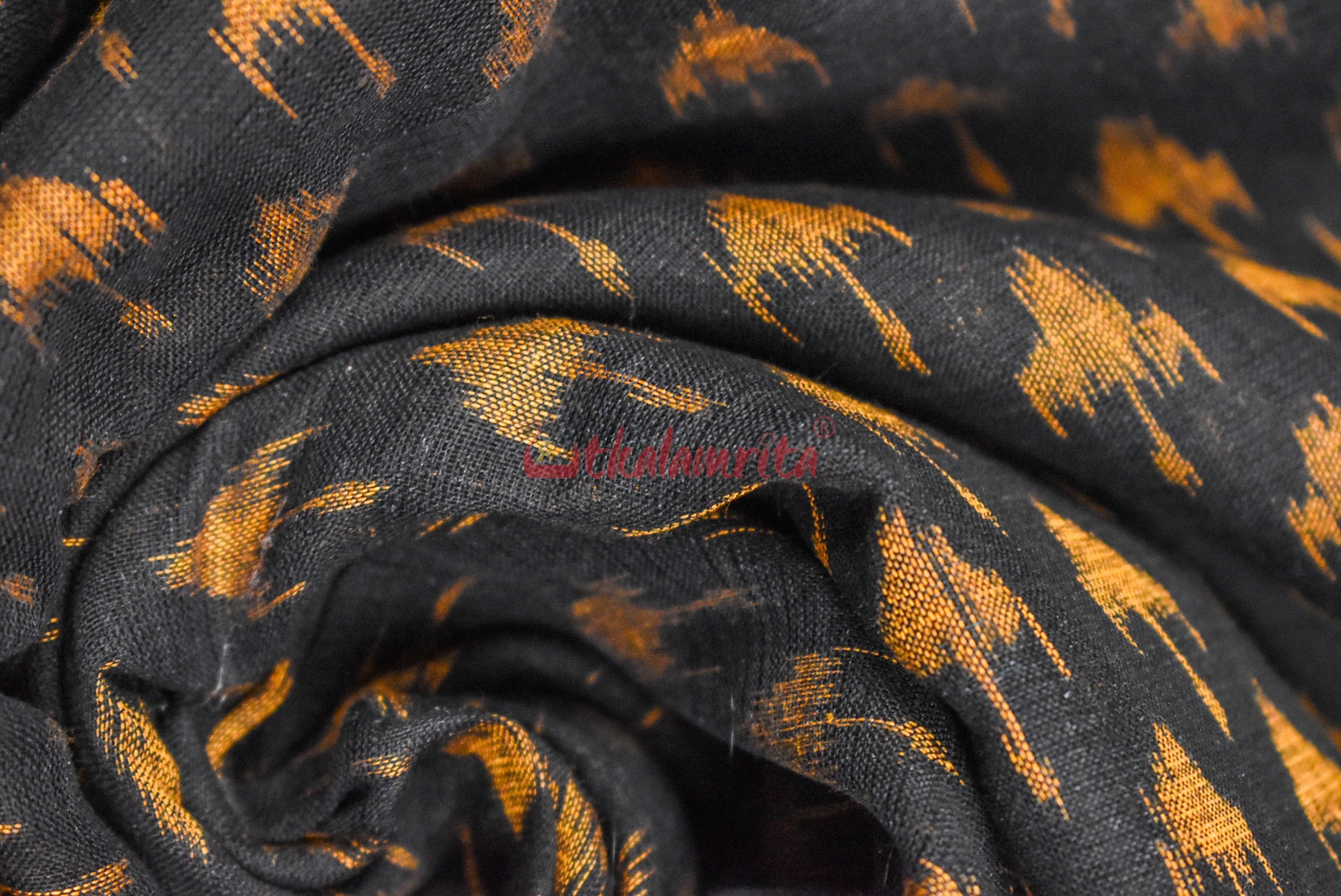 Chhatu Golden Over Black (Fabric)