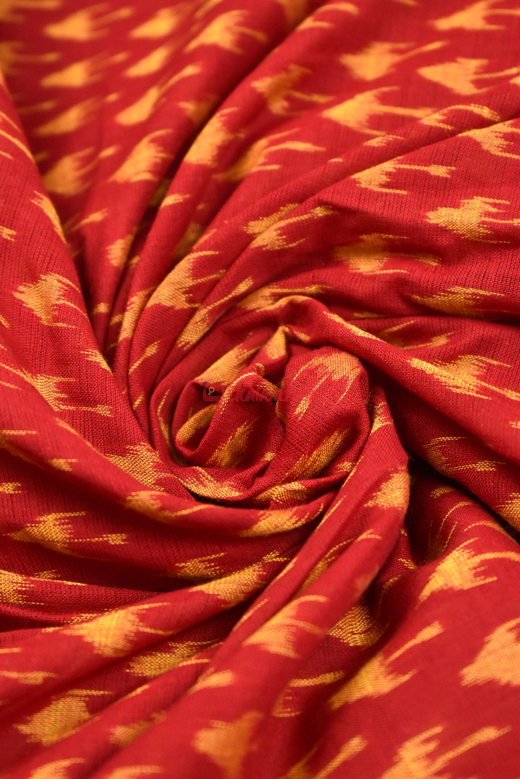 Chhatu Golden Over Red  (Fabric)