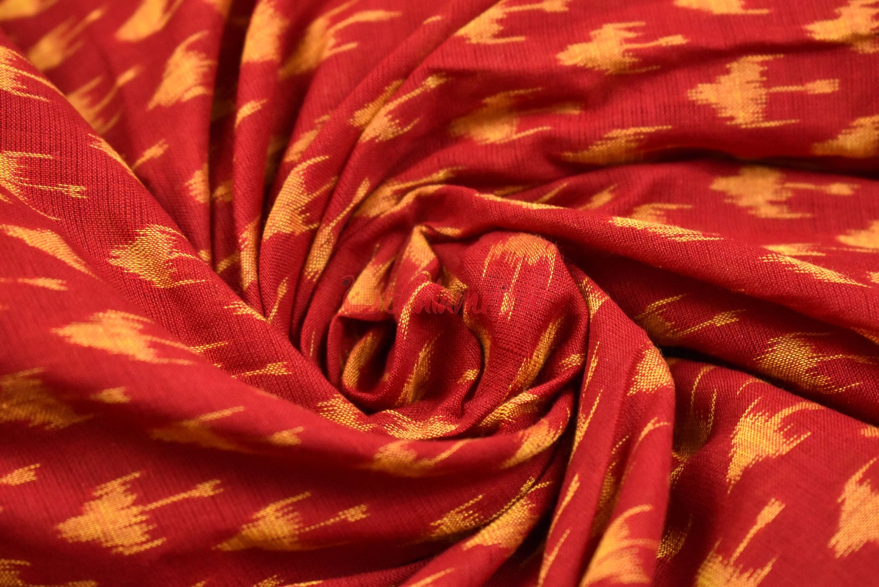 Chhatu Golden Over Red  (Fabric)