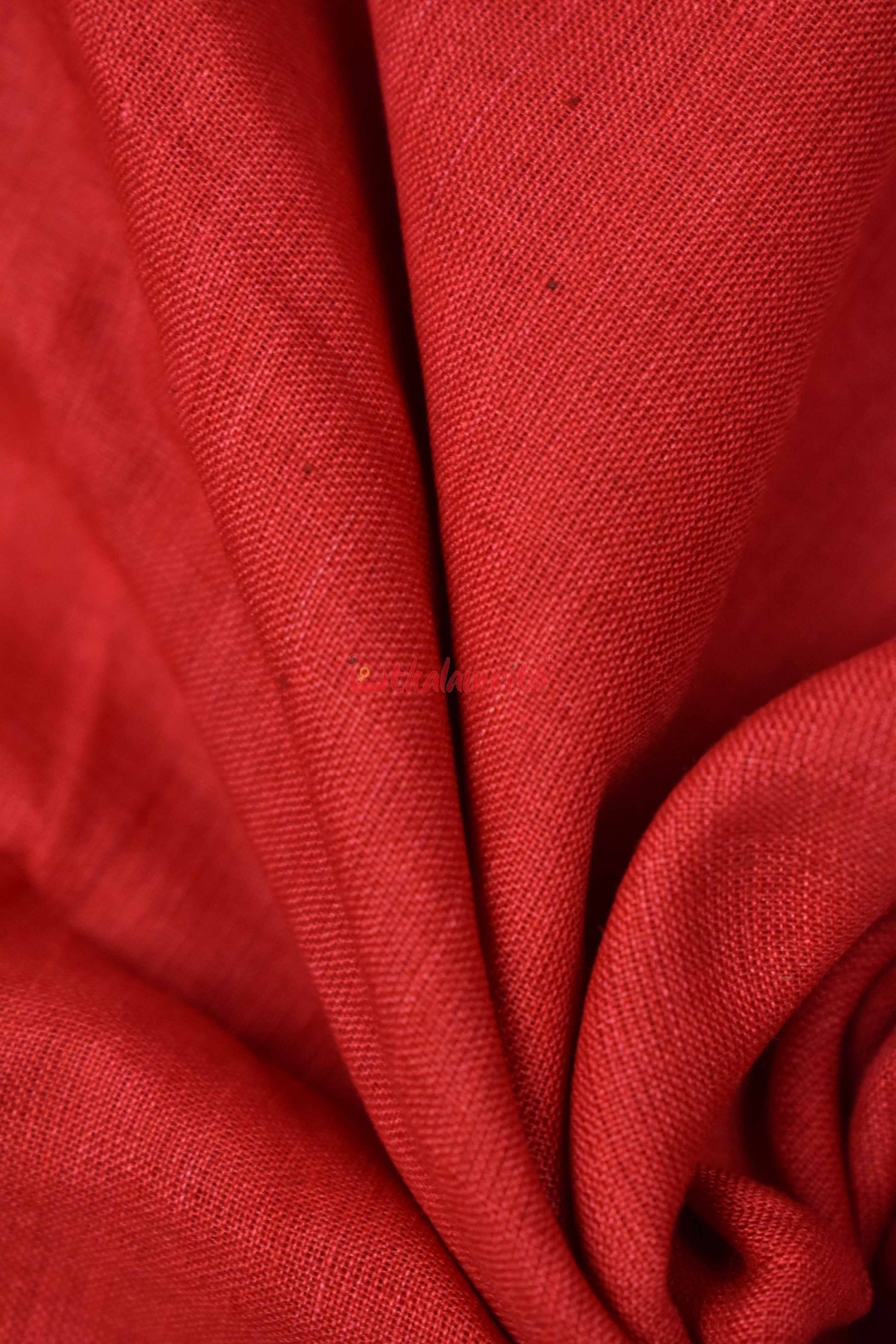 Plain Red Handloom (Fabric)