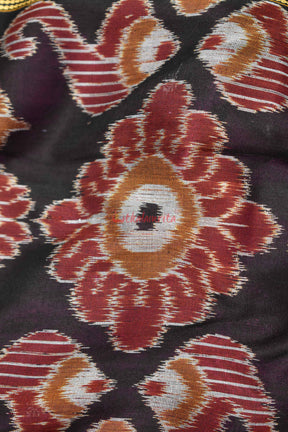 Magenta Double Border Pasapali Khandua Silk