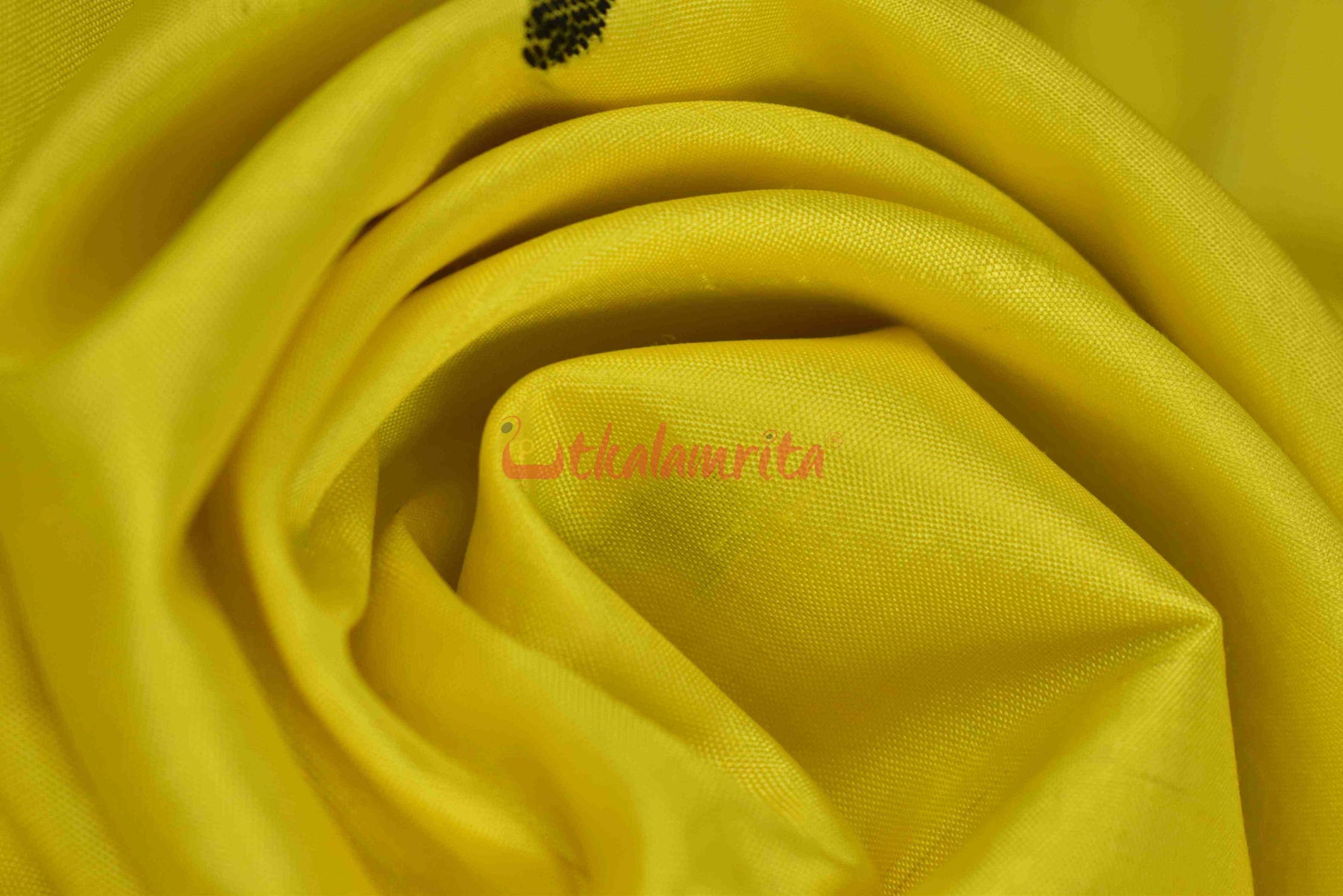 Lemon Yellow Kathifera Silk Saree