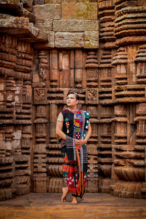 Bichitrapuri Green Sambalpuri Pasapali Saree