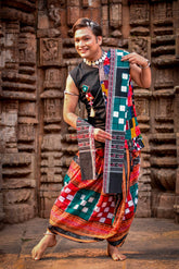 Bichitrapuri Green Sambalpuri Pasapali Saree