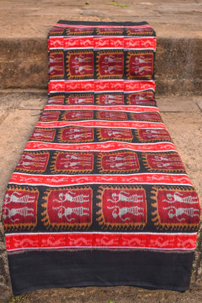 Black Red Lines & Tribals (Fabric)