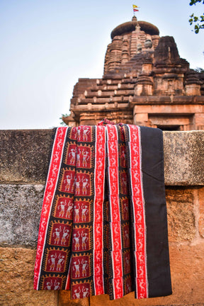 Black Red Lines & Tribals (Fabric)
