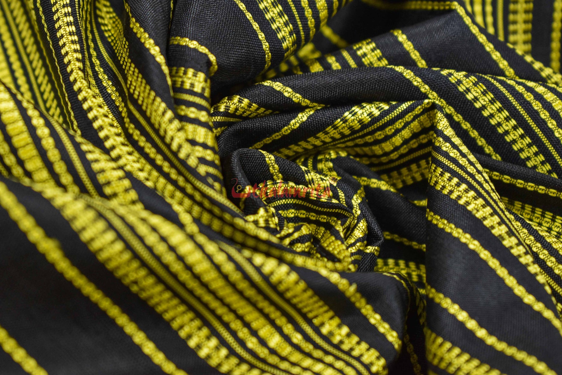 Mehndi Black Berhampuri Silk