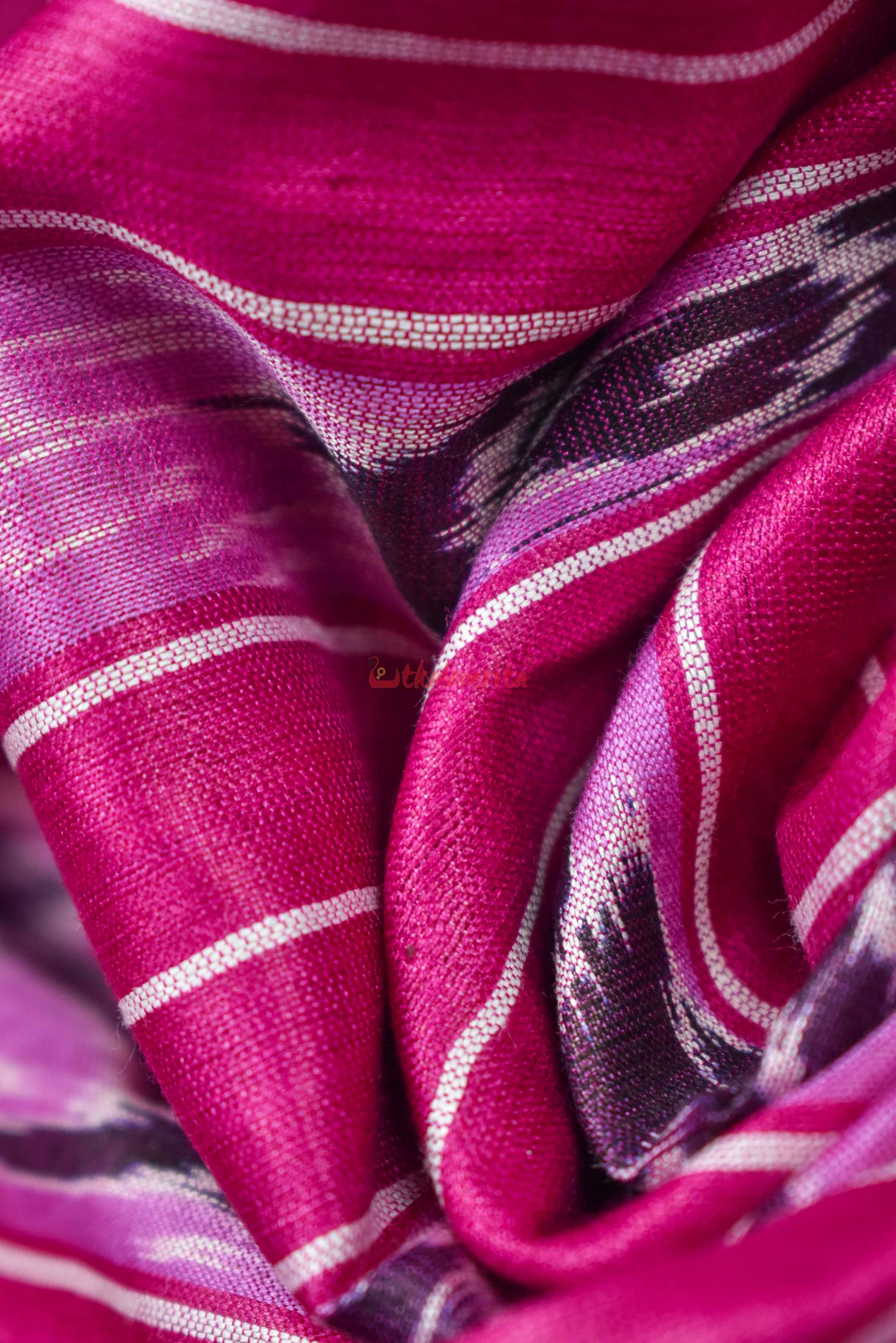 Beige Magenta Gopalpur Tussar Saree