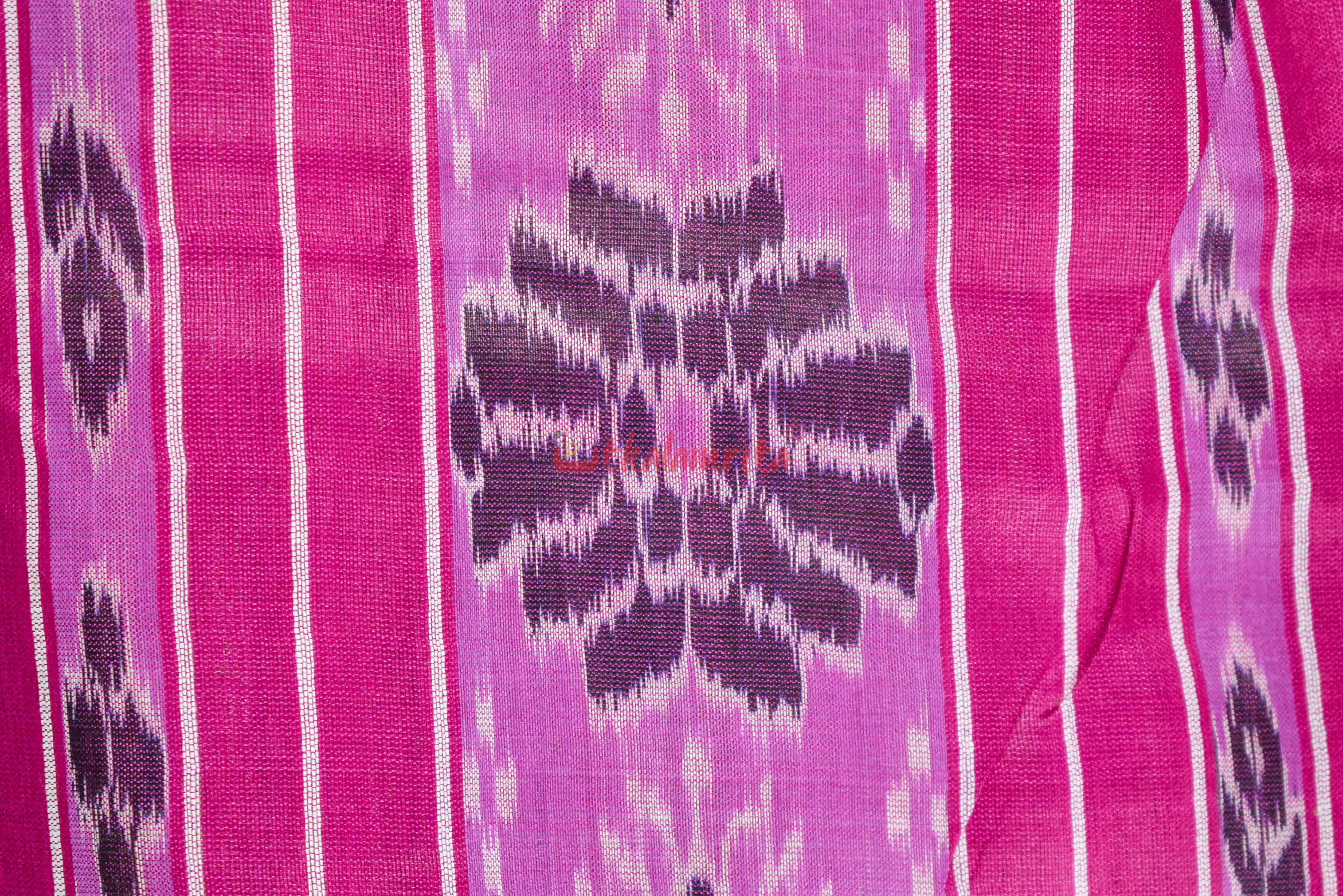 Beige Magenta Gopalpur Tussar Saree