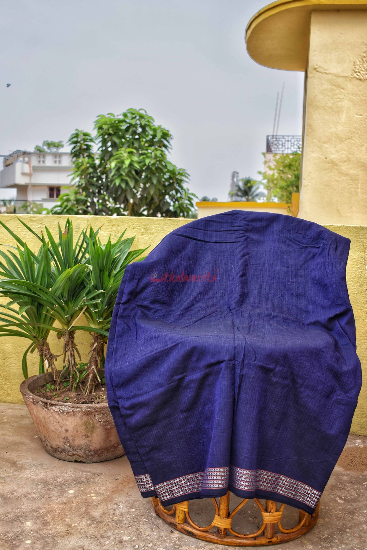 Plain Blouse Navy Blue (Fabric)