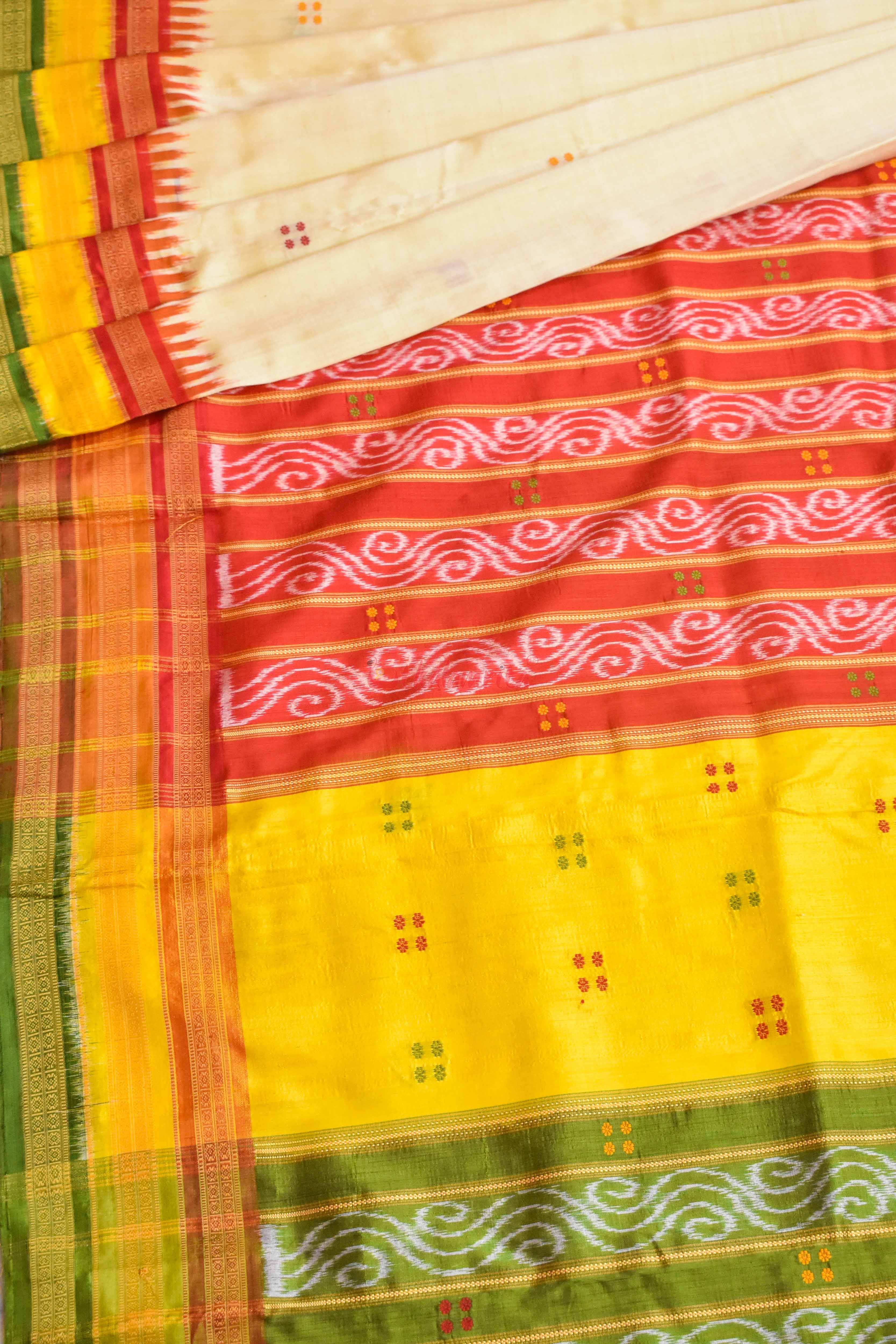 Ghee Kathifera Triple Border Khandua Silk