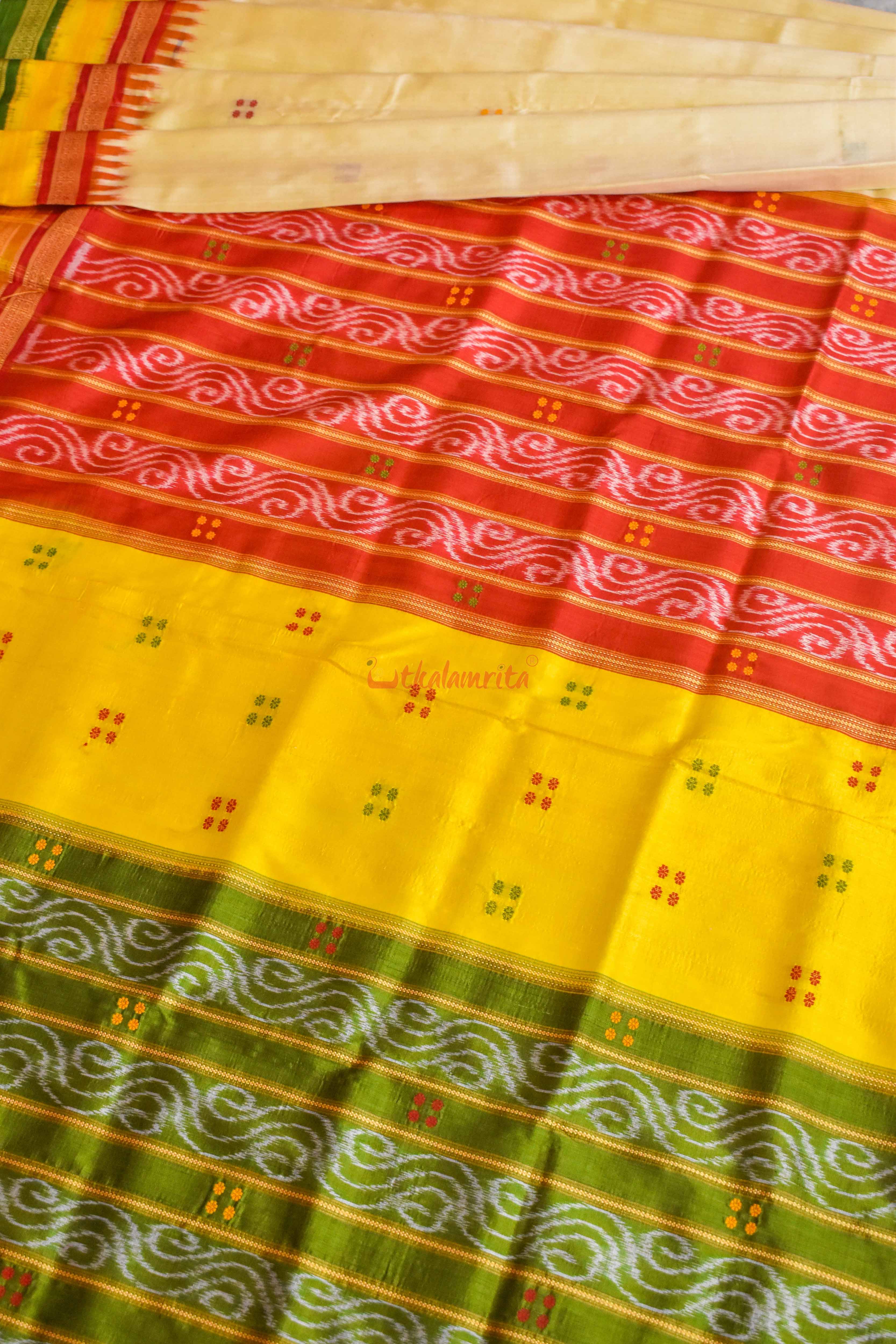 Ghee Kathifera Triple Border Khandua Silk