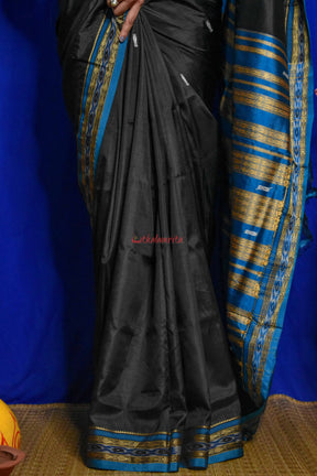 Fishy Black Khandua Silk