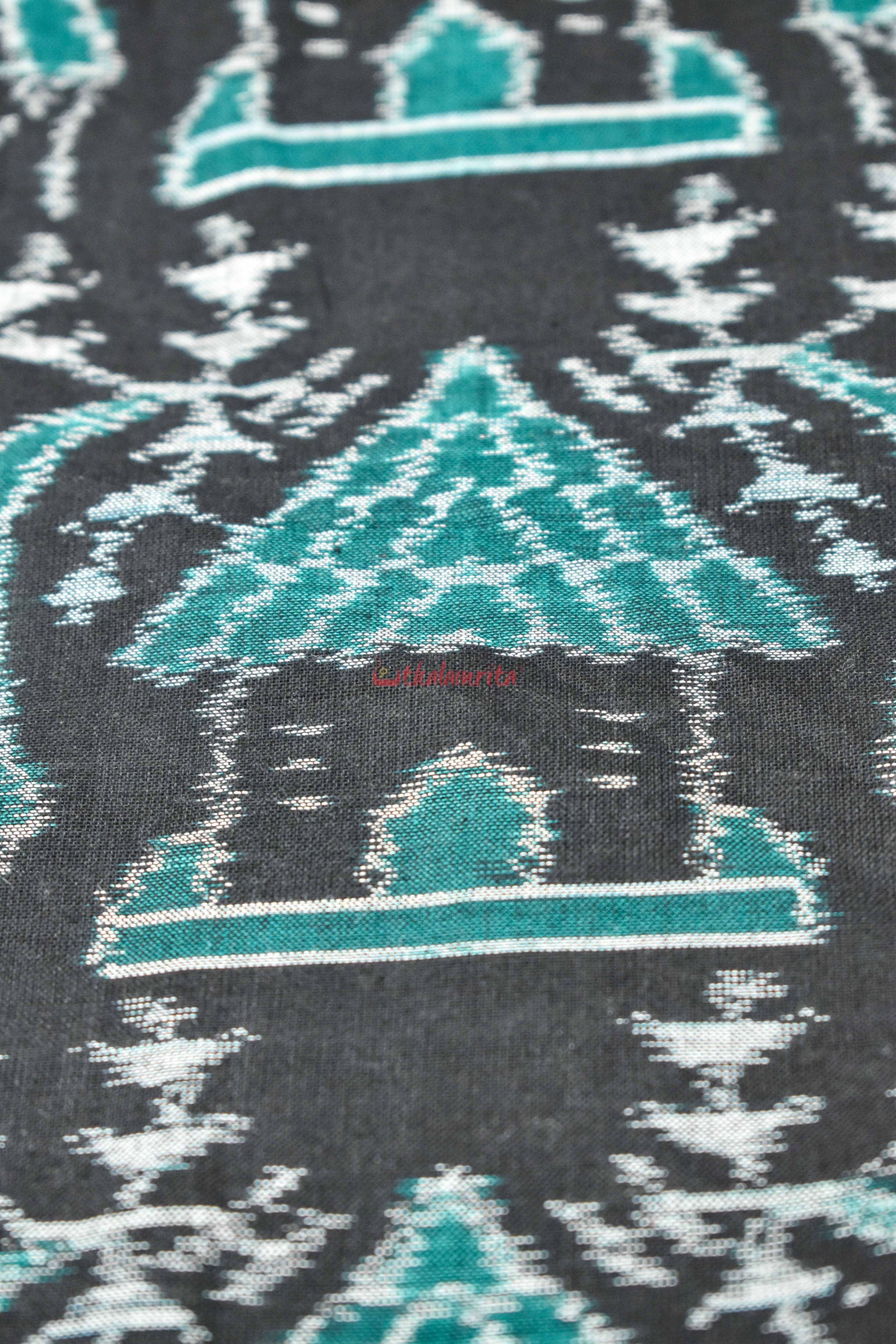 Black Green House Tribal Pasapali (Fabric)