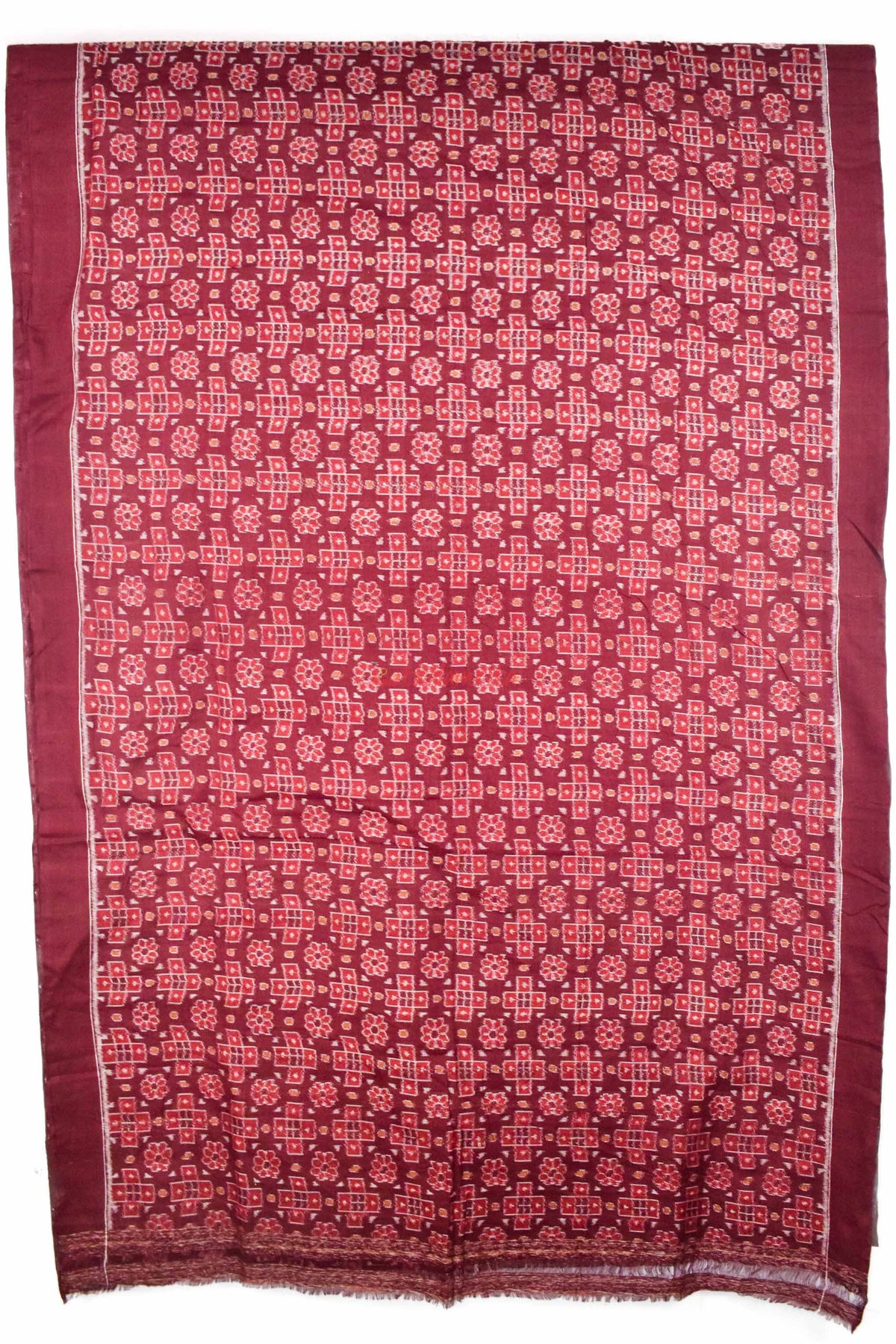 Maroon Flower Pasapali Buti (Fabric)