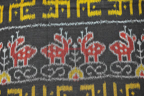 Swastik Deer Bandha Black (Fabric)