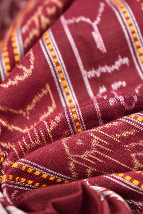 Black Maroon Nuakhai Cotton