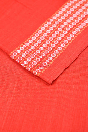 Red with Rudraksha Border (Fabric)