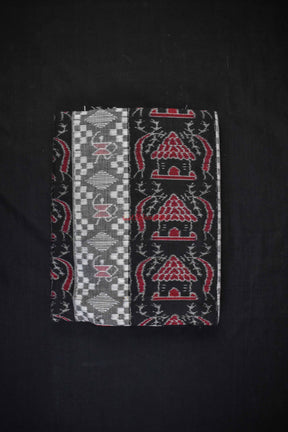 Black White House and tribals (Fabric)