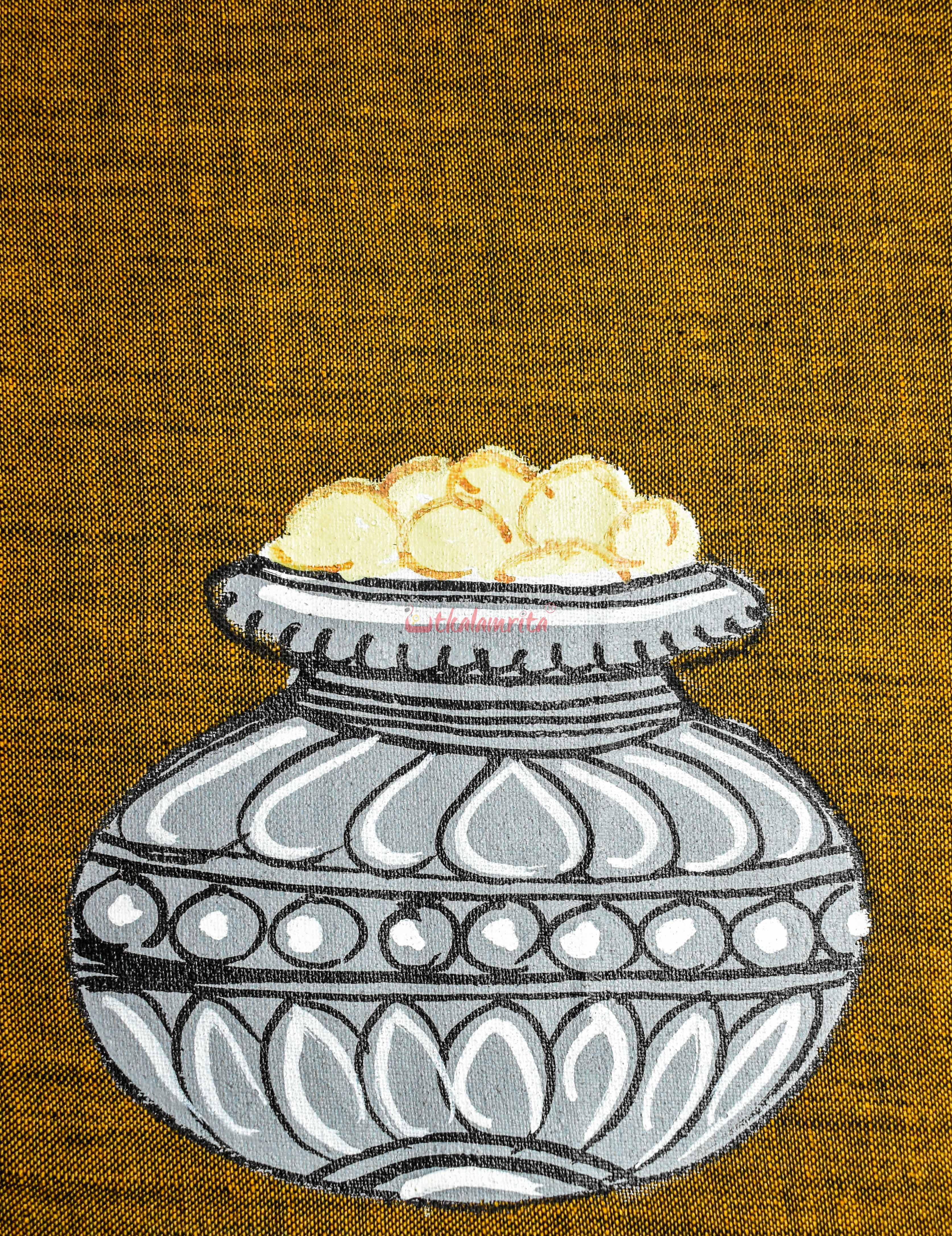 Rasagola Pattachitra (Blouse Piece)