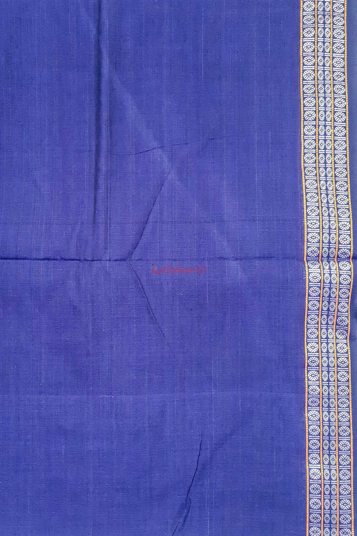 Blue Rudraksha Border (Fabric)