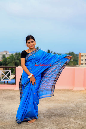 Sky Blue Pittala Cotton Saree